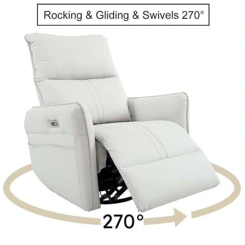 270 Swivel Rocker Power Recliner with USB Ports