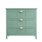 American Style 3-Drawer Vertical Chest Cabinet with Golden Handle for bedroom, living room