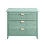 American Style 3-Drawer Vertical Chest Cabinet with Golden Handle for bedroom, living room