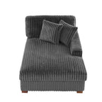 Modern Cotton Flannel Indoor Chaise Lounge Couch with Pillows