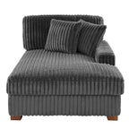 Modern Cotton Flannel Indoor Chaise Lounge Couch with Pillows