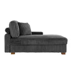 Modern Cotton Flannel Indoor Chaise Lounge Couch with Pillows