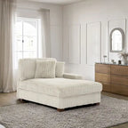 Modern Cotton Flannel Indoor Chaise Lounge Couch with Pillows