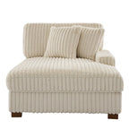 Modern Cotton Flannel Indoor Chaise Lounge Couch with Pillows