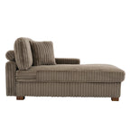 Modern Cotton Flannel Indoor Chaise Lounge Couch with Pillows