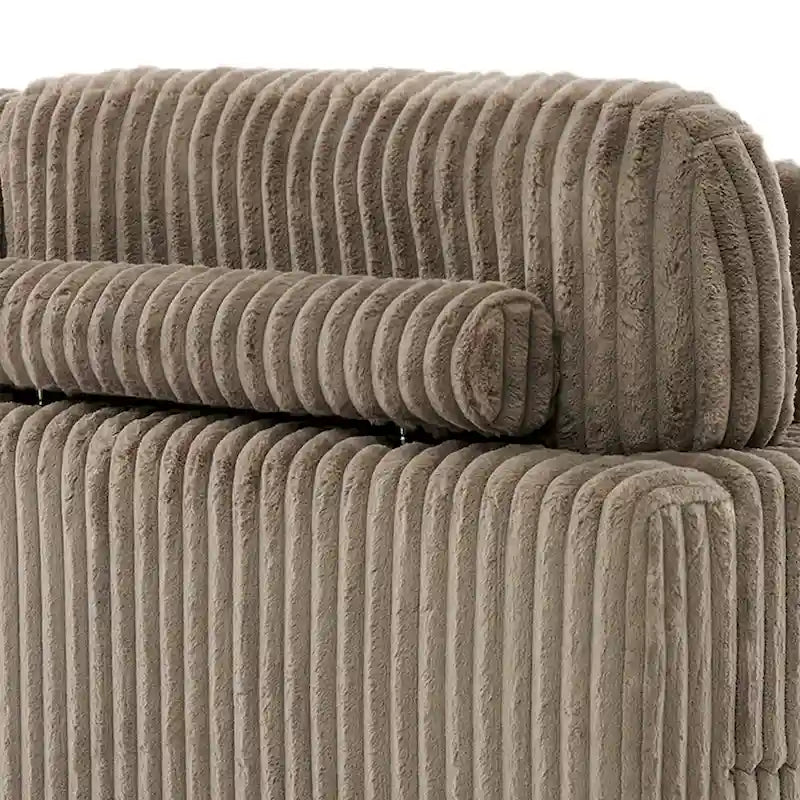 Modern Cotton Flannel Indoor Chaise Lounge Couch with Pillows