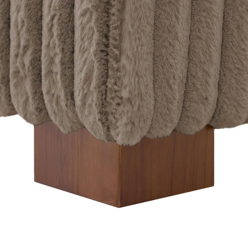 Modern Cotton Flannel Indoor Chaise Lounge Couch with Pillows