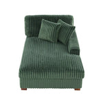 Modern Cotton Flannel Indoor Chaise Lounge Couch with Pillows