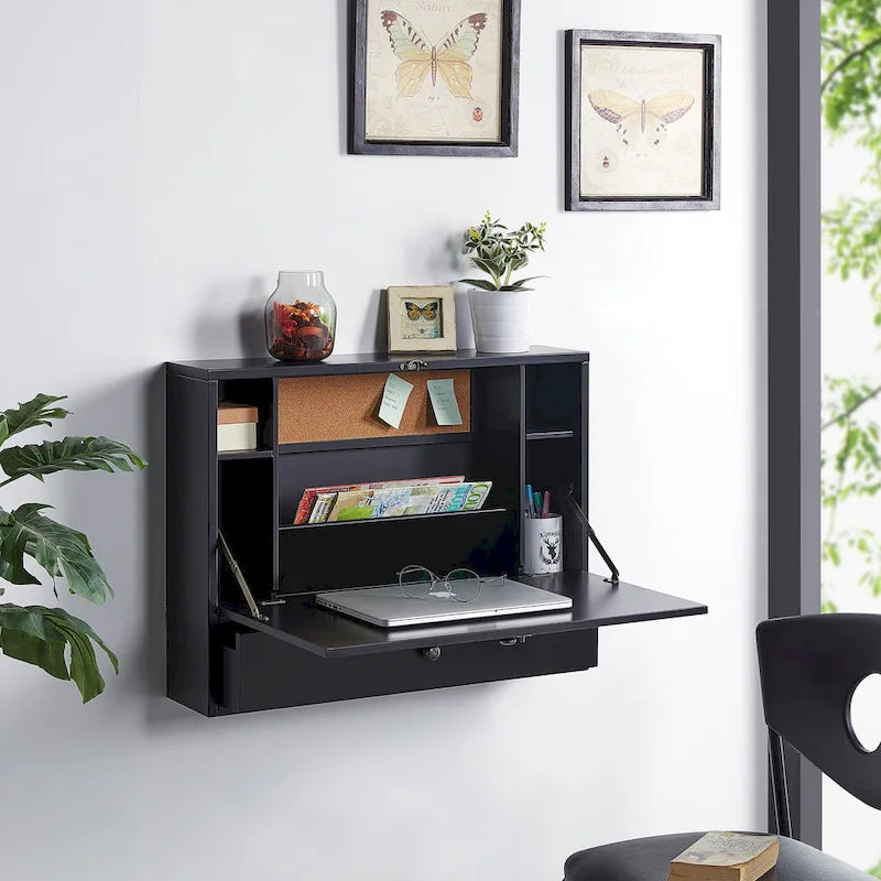 SEI Furniture Wall-mounted Folding Laptop Desk