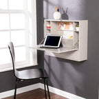 SEI Furniture Wall-mounted Folding Laptop Desk