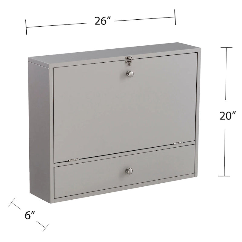 SEI Furniture Wall-mounted Folding Laptop Desk