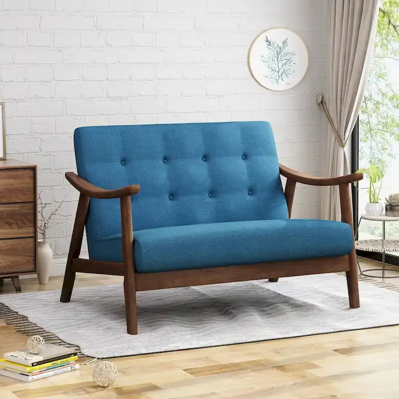 Hetel Mid-Century Modern Settee by Christopher Knight Home