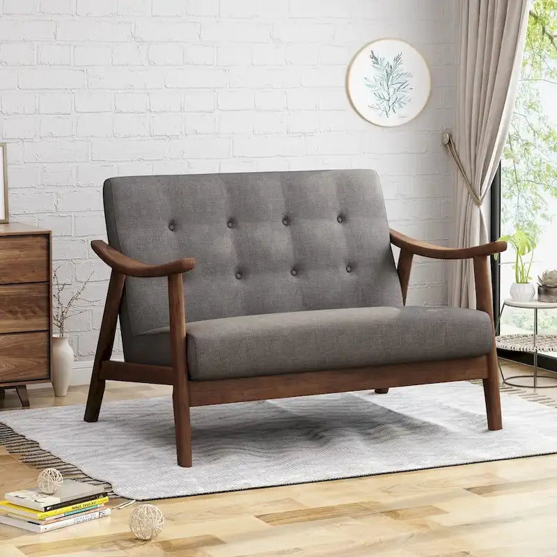 Hetel Mid-Century Modern Settee by Christopher Knight Home