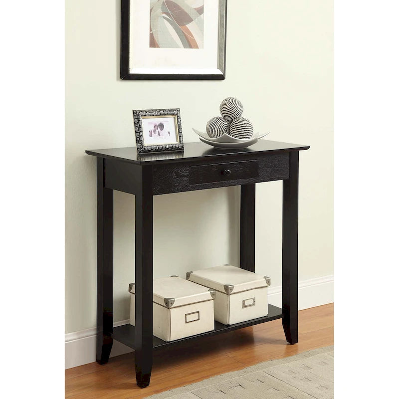 Convenience Concepts American Heritage 1 Drawer Hall Table with Shelf