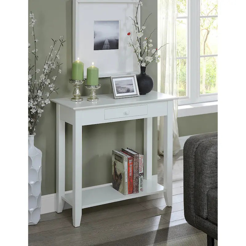 Convenience Concepts American Heritage 1 Drawer Hall Table with Shelf
