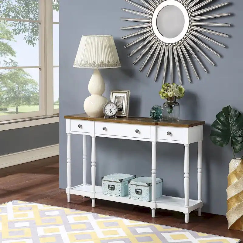 Convenience Concepts Cheyenne 3 Drawer Console Table with Shelf