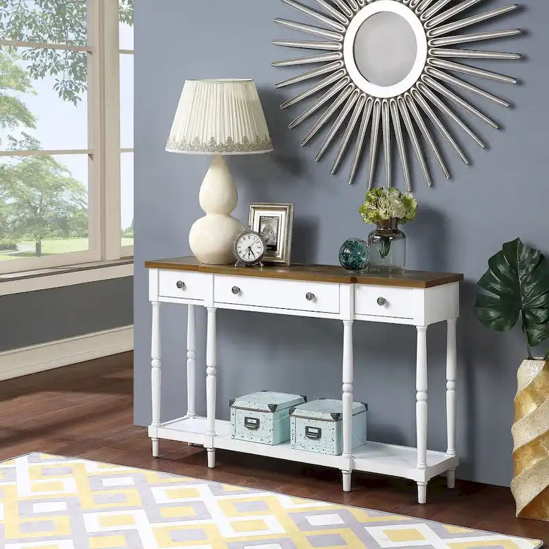 Convenience Concepts Cheyenne 3 Drawer Console Table with Shelf