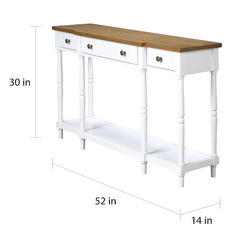 Convenience Concepts Cheyenne 3 Drawer Console Table with Shelf