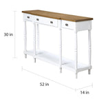 Convenience Concepts Cheyenne 3 Drawer Console Table with Shelf