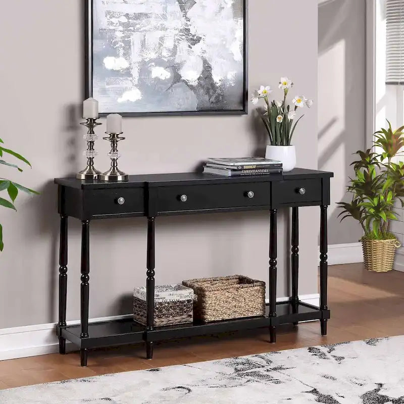 Convenience Concepts Cheyenne 3 Drawer Console Table with Shelf