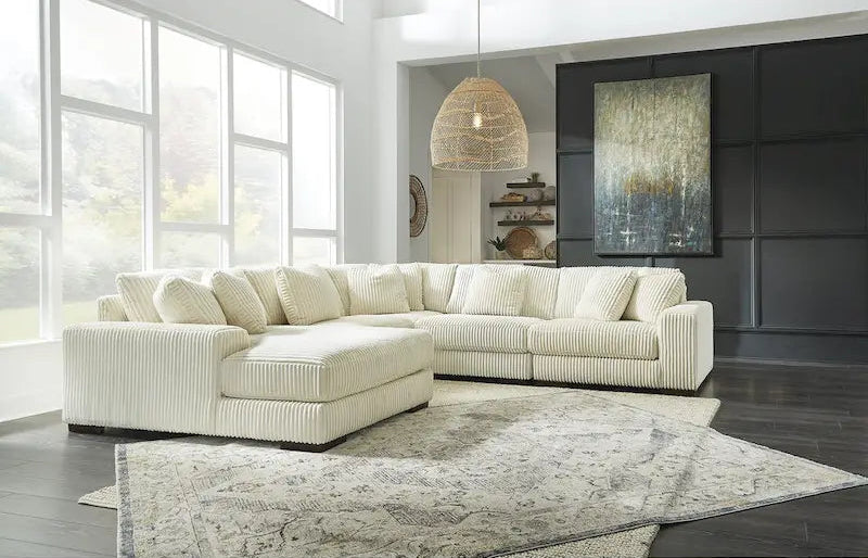 Signature Design by Ashley Lindyn 5-Piece Sectional with Chaise - 133W x 133D x 38H
