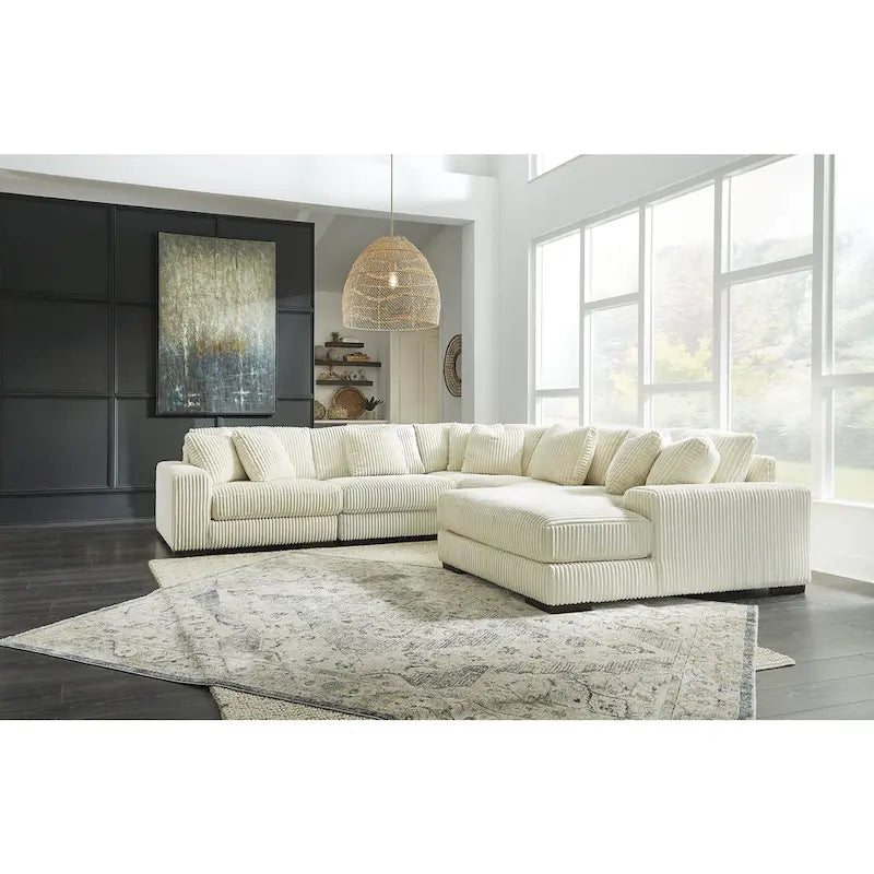Signature Design by Ashley Lindyn 5-Piece Sectional with Chaise - 133W x 133D x 38H