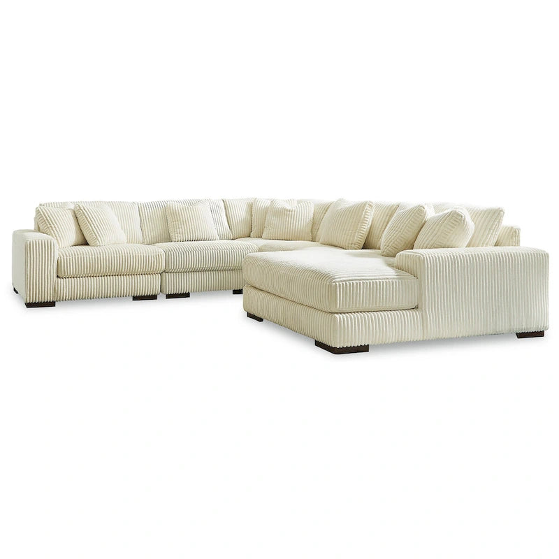 Signature Design by Ashley Lindyn 5-Piece Sectional with Chaise - 133W x 133D x 38H
