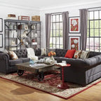Knightsbridge Tufted Scroll Arm Chesterfield U-shaped Sectional by iNSPIRE Q Artisan