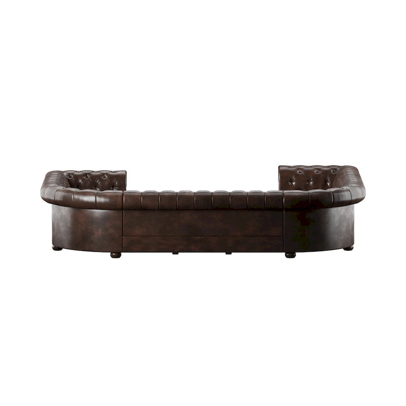 Knightsbridge Tufted Scroll Arm Chesterfield U-shaped Sectional by iNSPIRE Q Artisan