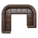 Knightsbridge Tufted Scroll Arm Chesterfield U-shaped Sectional by iNSPIRE Q Artisan