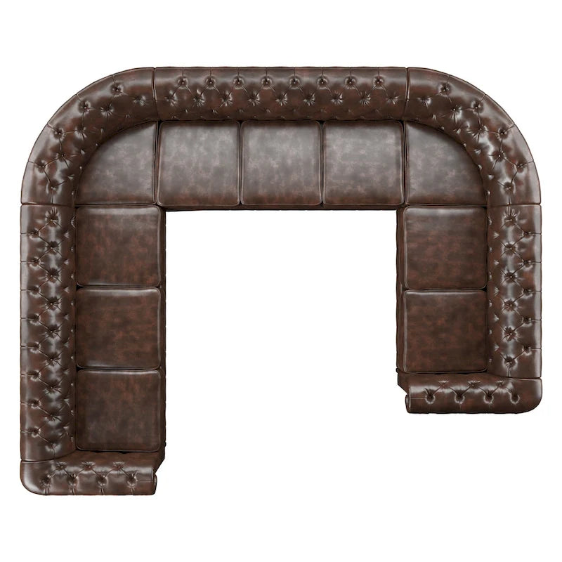 Knightsbridge Tufted Scroll Arm Chesterfield U-shaped Sectional by iNSPIRE Q Artisan