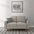 Goss Linen Fabric Upholstered Loveseat