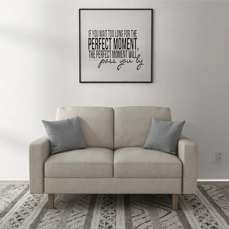 Goss Linen Fabric Upholstered Loveseat