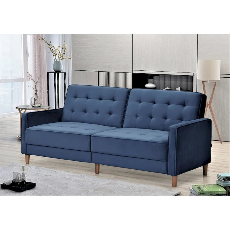 Jonathan Tufted Velvet Sofa Bed Sleeper