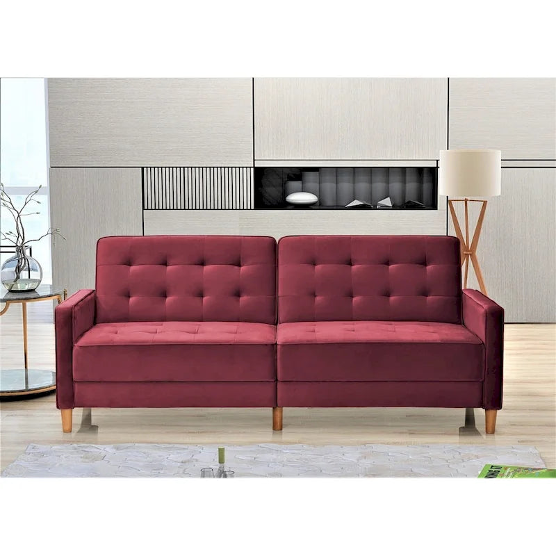Jonathan Tufted Velvet Sofa Bed Sleeper