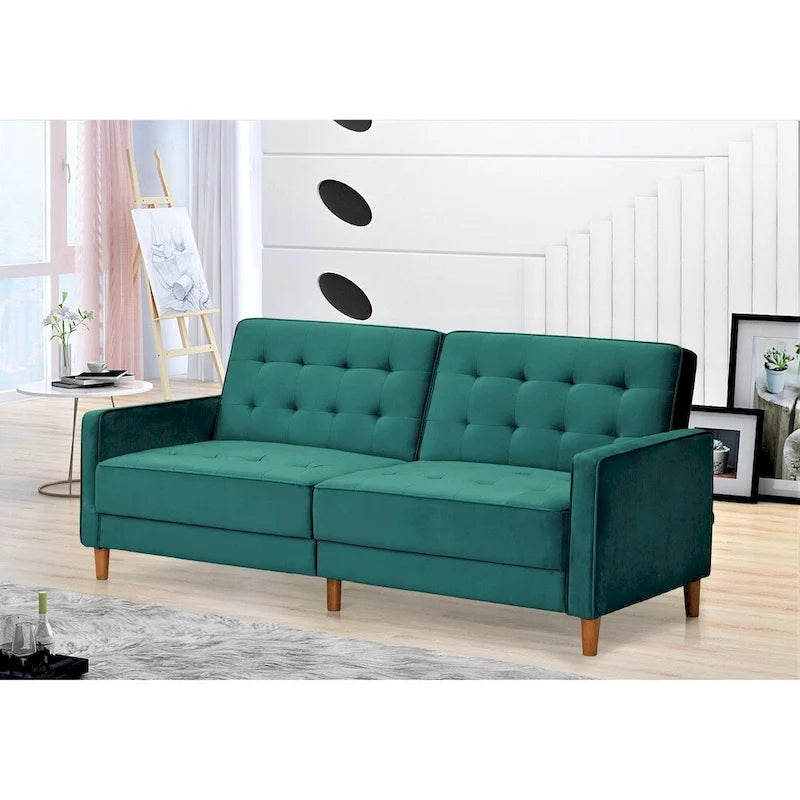 Jonathan Tufted Velvet Sofa Bed Sleeper