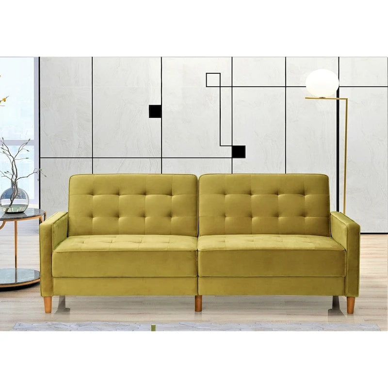 Jonathan Tufted Velvet Sofa Bed Sleeper