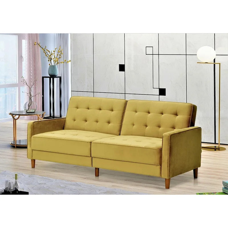 Jonathan Tufted Velvet Sofa Bed Sleeper