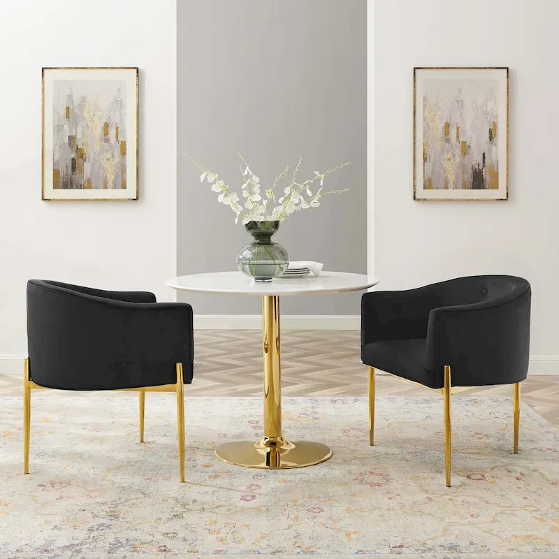 Savour Tufted Performance Velvet Accent Chairs - Set of 2