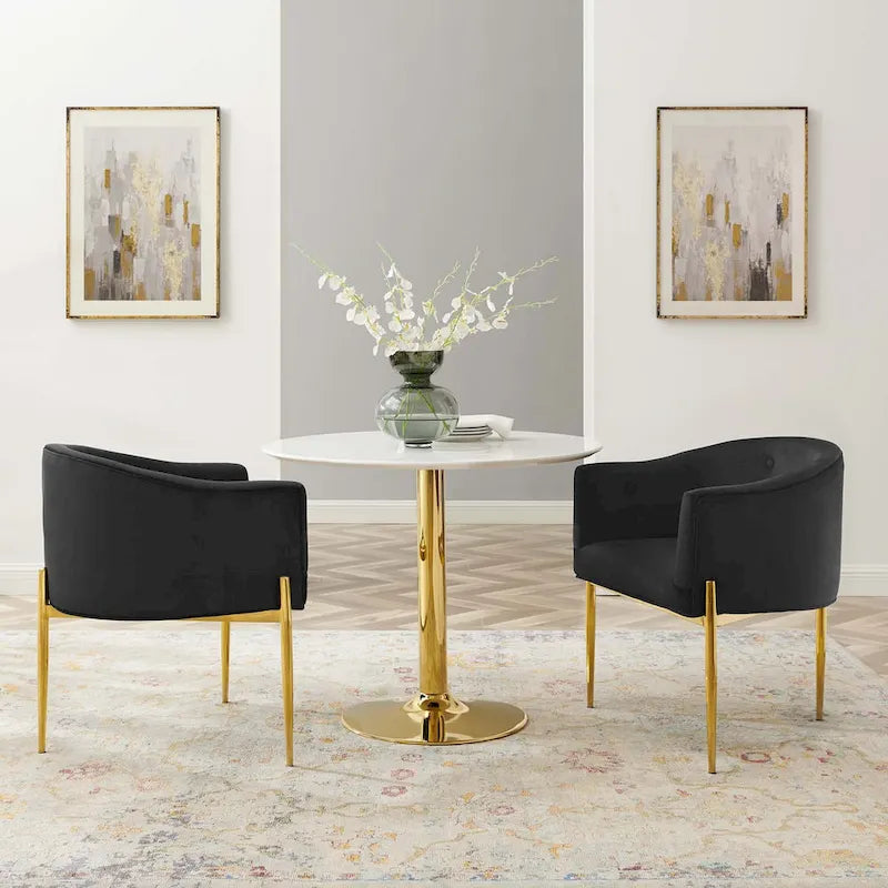 Savour Tufted Performance Velvet Accent Chairs - Set of 2