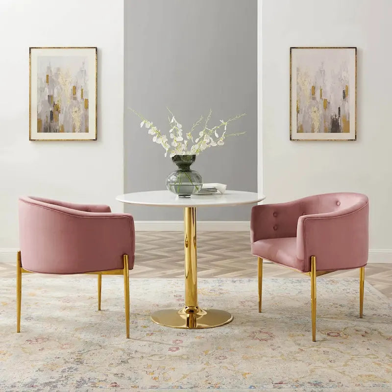 Savour Tufted Performance Velvet Accent Chairs - Set of 2