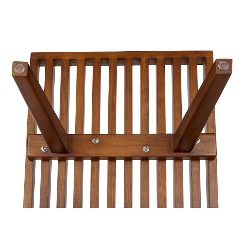 48 Rectangular Platform Entryway Bench in Natural Wood Modern Slatted Design for Living Room Home & Office