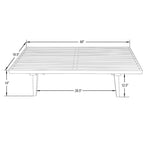 48 Rectangular Platform Entryway Bench in Natural Wood Modern Slatted Design for Living Room Home & Office