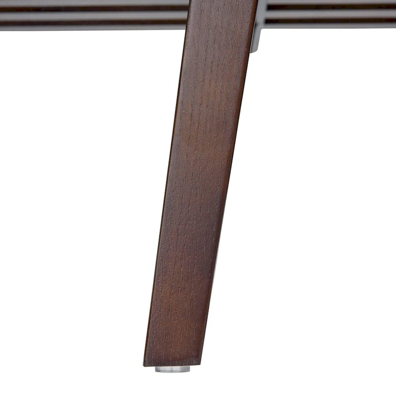 48 Rectangular Platform Entryway Bench in Natural Wood Modern Slatted Design for Living Room Home & Office