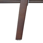 48 Rectangular Platform Entryway Bench in Natural Wood Modern Slatted Design for Living Room Home & Office