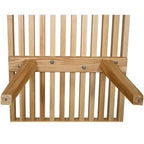 48 Rectangular Platform Entryway Bench in Natural Wood Modern Slatted Design for Living Room Home & Office
