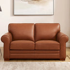 Hydeline Brookfield Top Grain Leather Sofa Set, Sofa and Loveseat
