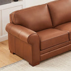 Hydeline Brookfield Top Grain Leather Sofa Set, Sofa and Loveseat