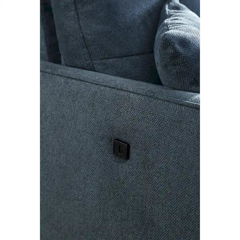 Loveseat With Waterproof Fabric, USB Charge