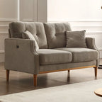 Loveseat With Waterproof Fabric, USB Charge